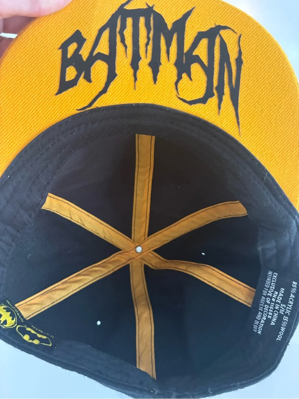 DC Comics Batman Black and Yellow Snapback Hat